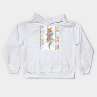 Metal-plated Lolita and Rabbits Kids Hoodie